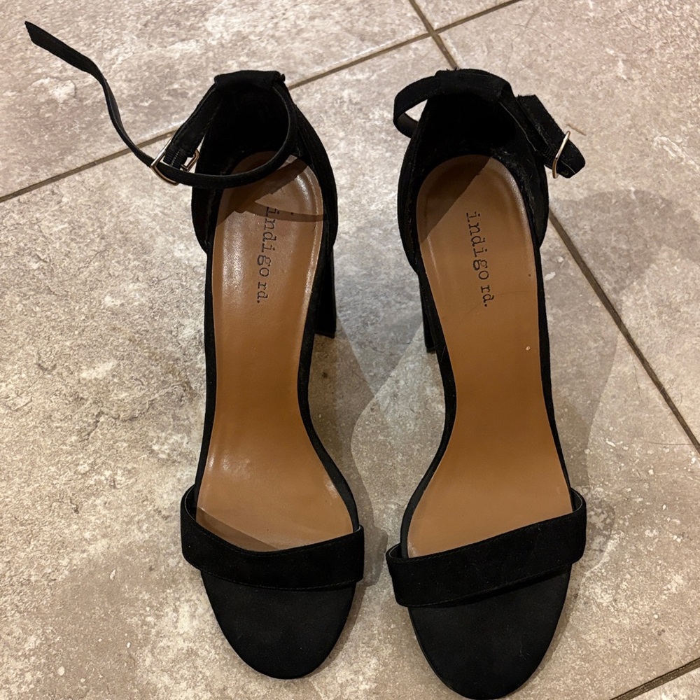 Indigo Elegant Black Heels for Women